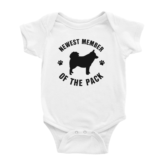 Newest Member of The Pack Schipperke Dog Cute Baby Jumpsuits Boy Girl