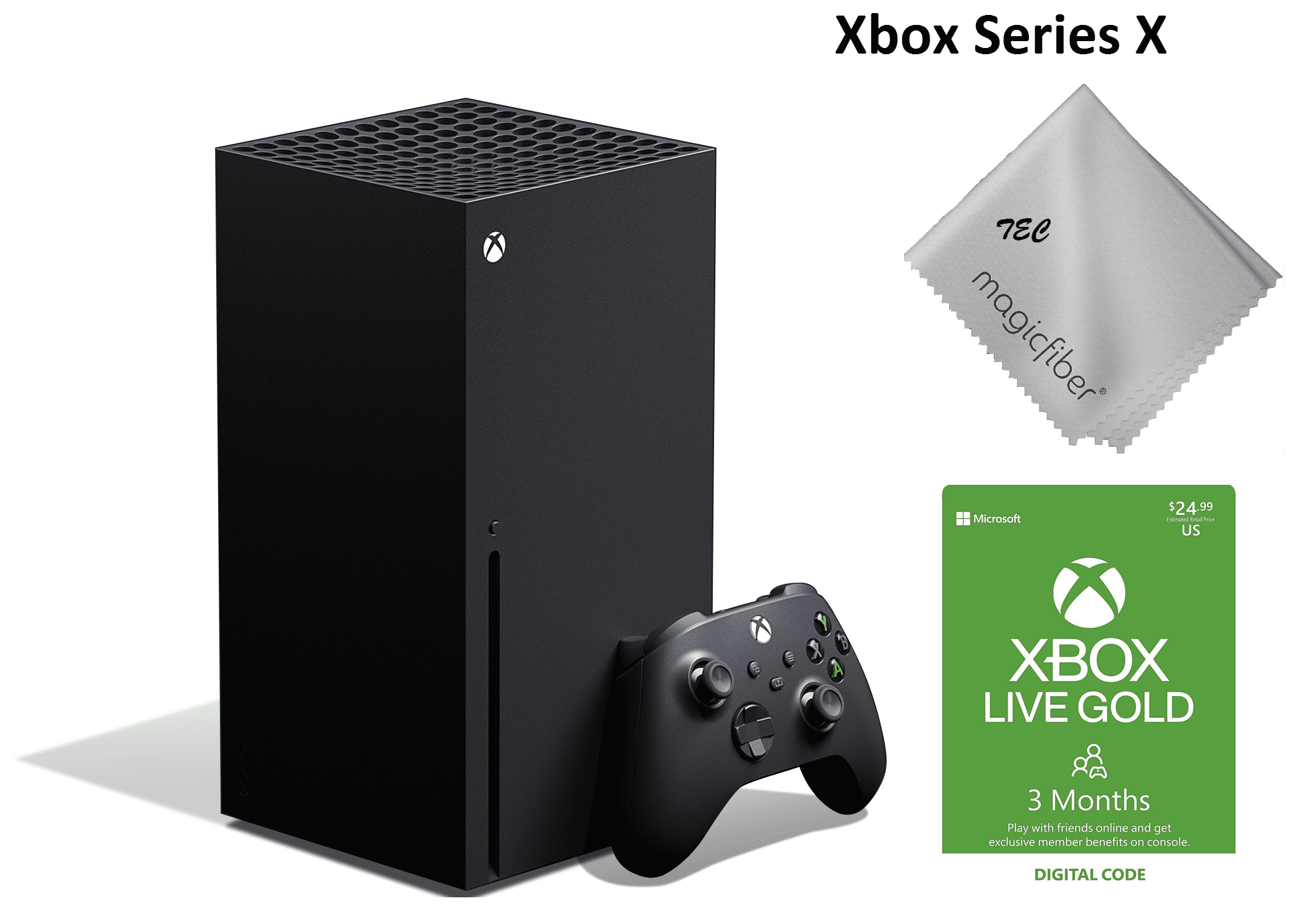 Newest -Microsoft Xbox Series X - Gaming Console Black with Disc Drive