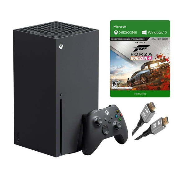 Newest Microsoft Xbox Series X–Gaming Console System- 1TB SSD Black X Version with Disc Drive Bundle with Forza Horizon 4 Full Game and MTC15 High Speed HDMI Cabel