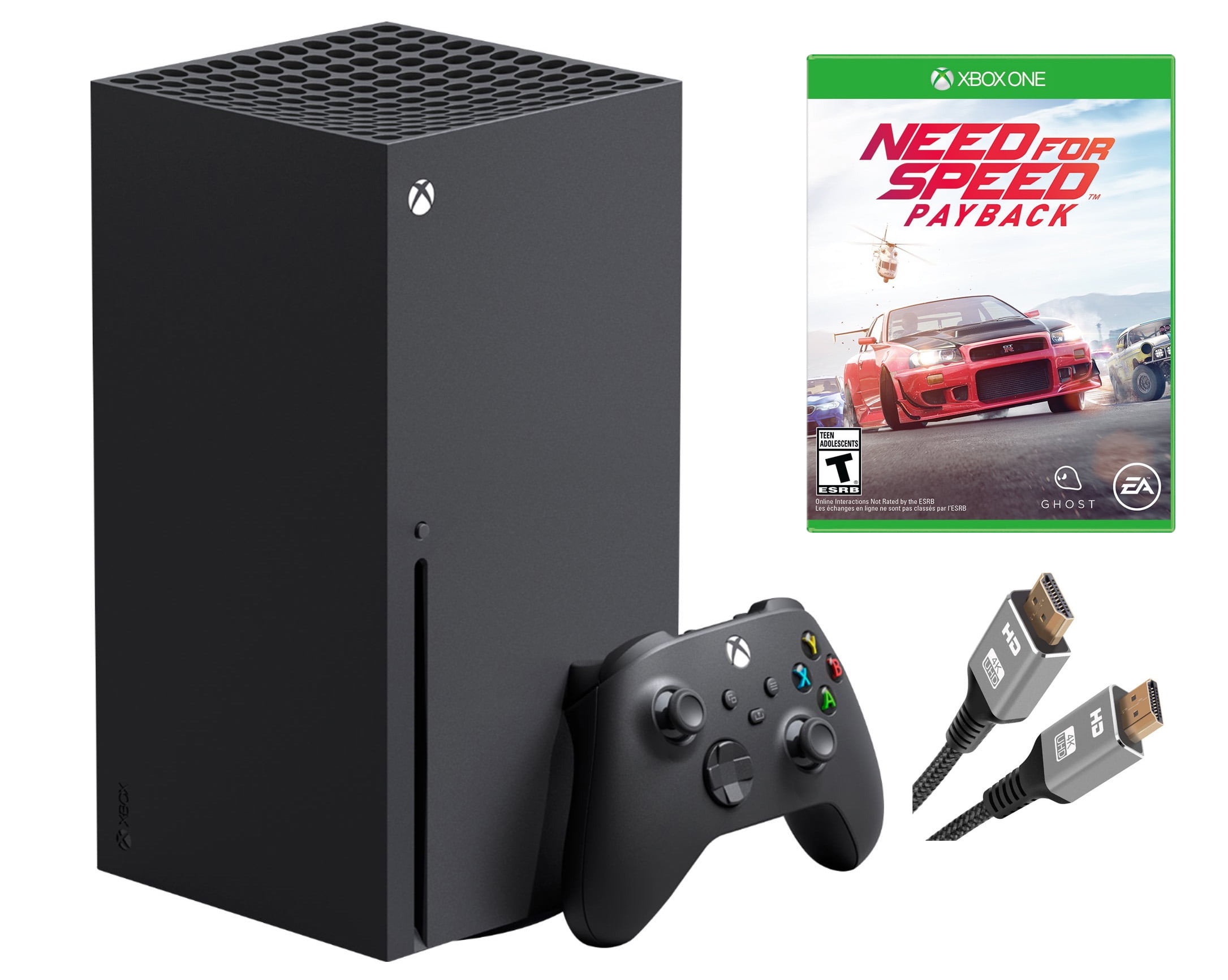 Next Gen Console Bundle - Xbox Series X 1TB + 8K Premium HDMI Cable - 4  feet- 48Gbps Hight Speed HDR for Gaming Console (Renewed)