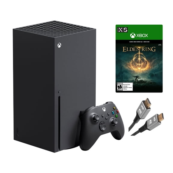 Newest Microsoft Xbox Series XGaming Console System- 1TB SSD Black X Version with Disc Drive Bundle with Elden Ring Full Game and MTC High Speed HDMI Cabel