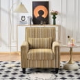thumbnail image 1 of Newest Modern Accent Chair with Arms,Comfy Upholstered Armchair for Living Room,Yellow , White Striped Armchair with Nailhead Trim,For Living Room, Bedroom, Apartment,Office, 1 of 9