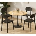 thumbnail image 1 of Newest Modern Tulip Table,Round Dining Table with MDF Top and Steel Base for Kitchen & Small Space,Natural Wood, 1 of 13