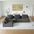 thumbnail image 1 of Newest Modular Floor Sofa in Grey - Oversized Boucle Couch Set with 4-Piece Free Combination for Living Room & Family Movie Night​, 1 of 10