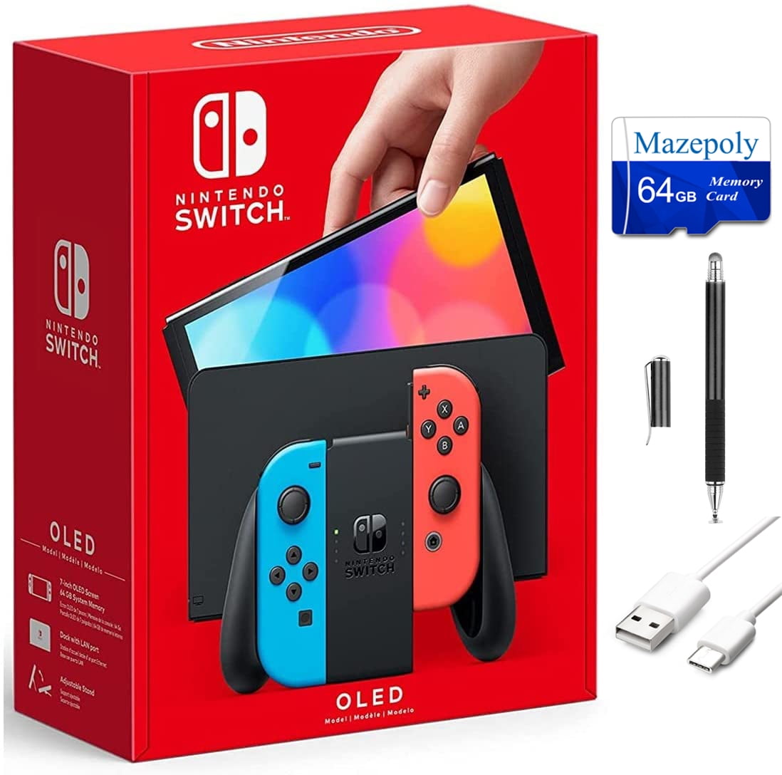 Nintendo Switch iPod Nintendo Switch 64G OLED Model Bundle: Vibrant 7-inch Screen