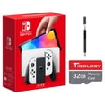 thumbnail image 1 of Newest Nintendo Switch 64GB OLED Model Bundle, Nintendo Switch Console with White Joy-Con Controllers, Vibrant 7-inch OLED Screen, 64GB Storage, HDMI, Bluetooth, Tigology Accessories, 1 of 9