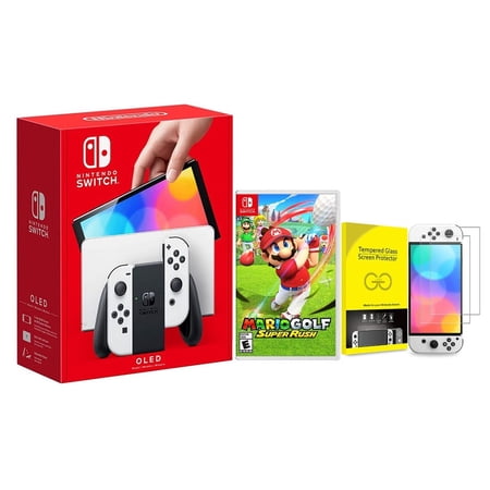 Nintendo Switch OLED Model with Fire Emblem: Three Houses Bundle with Screen Protector, White