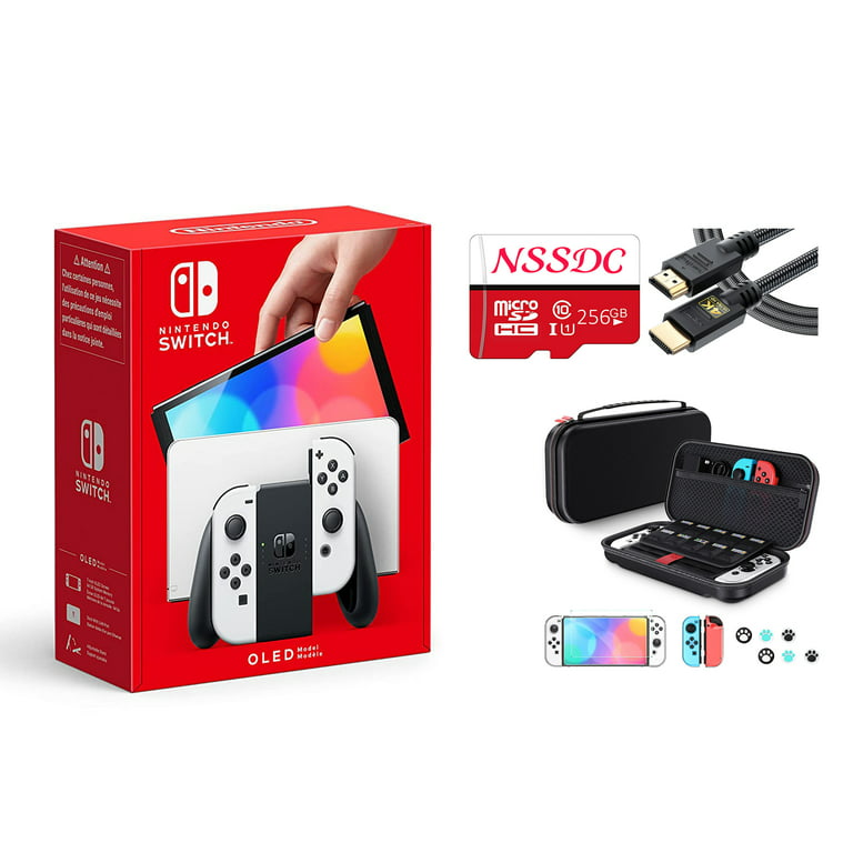 Newest Nintendo Switch Oled White Joy-Con Console With NSSDC 256gb Storage  Card, 10 in 1 Case and High Sped HDMI Bundl 