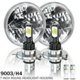 thumbnail image 1 of Newest Pair 7" Round LED Headlights + H4 CSP chip LED Bulbs For Jeep Wrangler TJ LJ JK 97-2017, 1 of 12