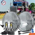 thumbnail image 1 of Newest Pair 7inch Led Round Headlight High-Low Beam for Peterbilt 379 359 Trucks, 1 of 24