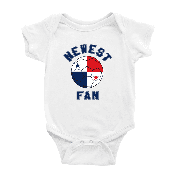 Newest Panama National Soccer Team Fan Cute Baby Bodysuit Romper (White, 12-18 Months)