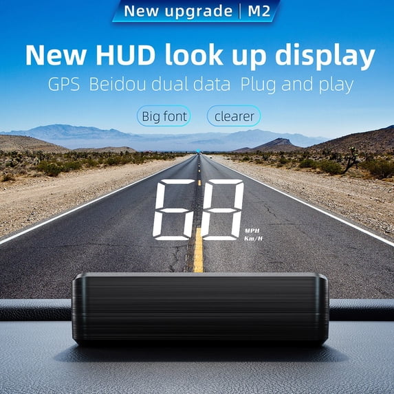 Newest Sale High Quality Car Head Up Hd Display Gps Speedometer Kmh Digital Hud Windshield Projector Head-Up Display Accessories Km/H Fangkenuo