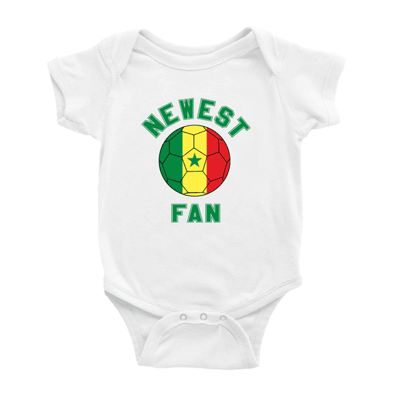 Newest Senegal National Soccer Team Fan Boy Girl Bodysuits (White, 12-18 Months)