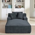 thumbnail image 1 of Newest Sleeper Cloud Modern Corduroy Fully Assembled Chaise Lounge Chair,DARK GREY, 1 of 1