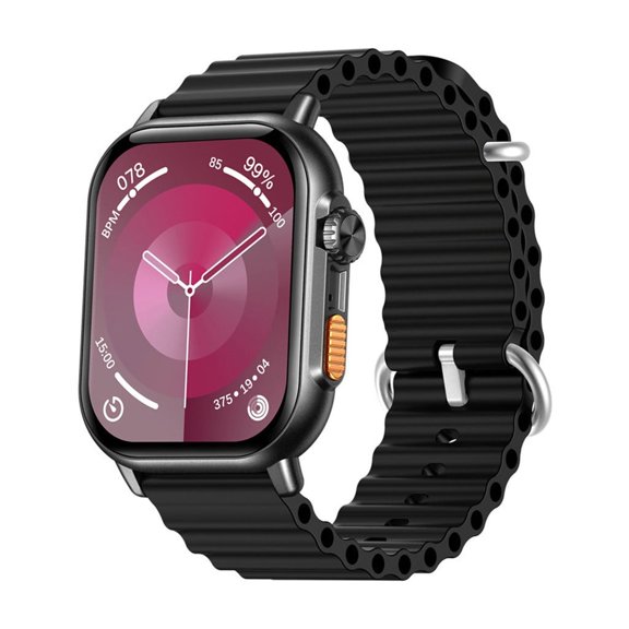 Newest Smartwatch for Men Women with Large Screen Advanced Calling Features Waterproof Design Exceptional Extended Battery Life Fitness Tracker Black