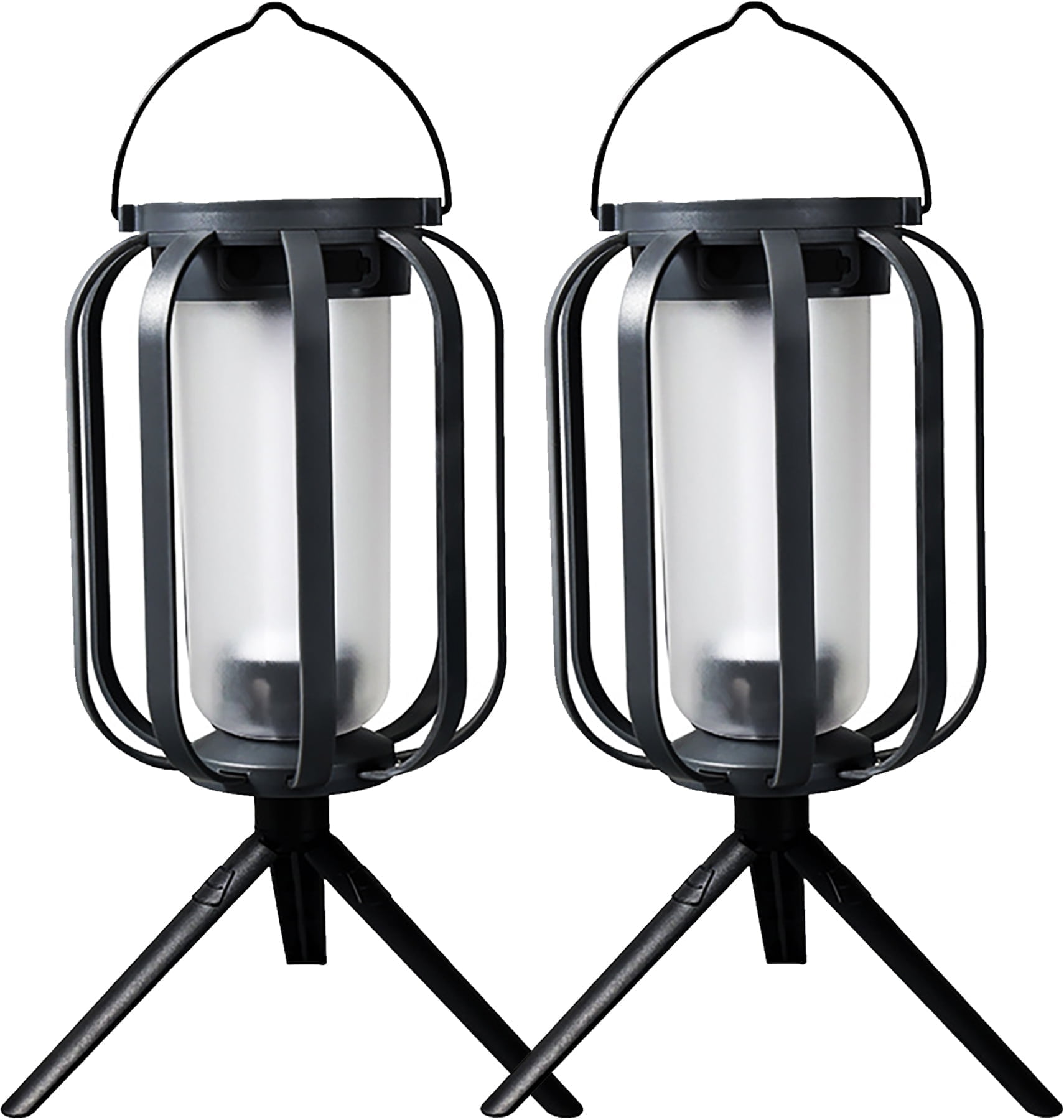 Newest Solar Lights Outdoor, Garden Lights, Landscape Lights with Light Sensor, 4 Lighting Ambiance, Waterproof, Type-C Charging, Campfire Ambiance Lights, Suitable for Camping, Yard and Home(2PCS)