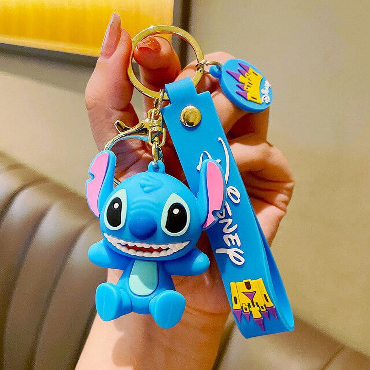 AIDFSIP 2PCS Stitch Keychain Cute Cartoon Key Chains for Decorative Keyring  Key Purse Bag Car Accessories Birthday Gift