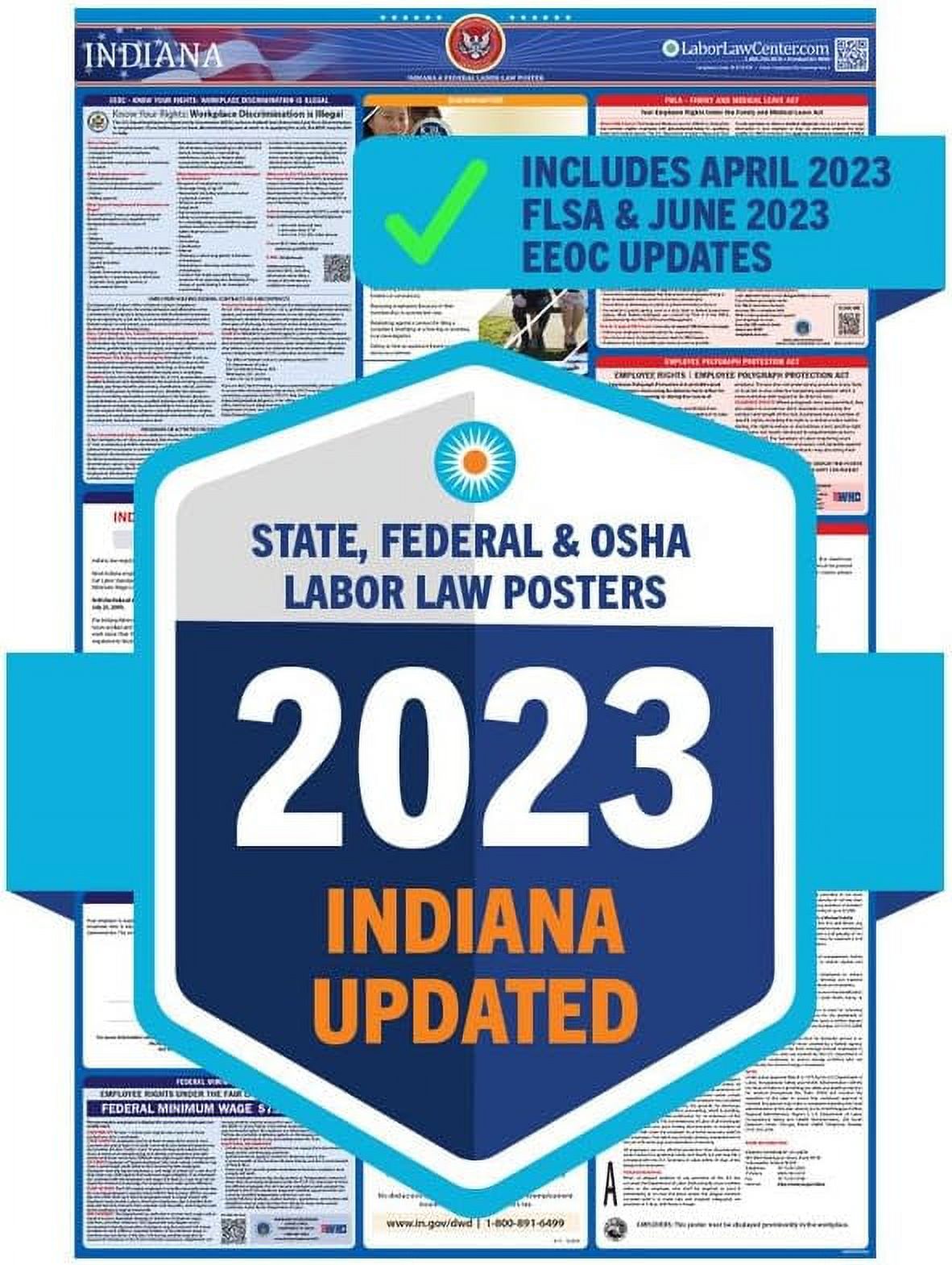 Newest Update for 2023 Indiana State & Federal Poster Includes June