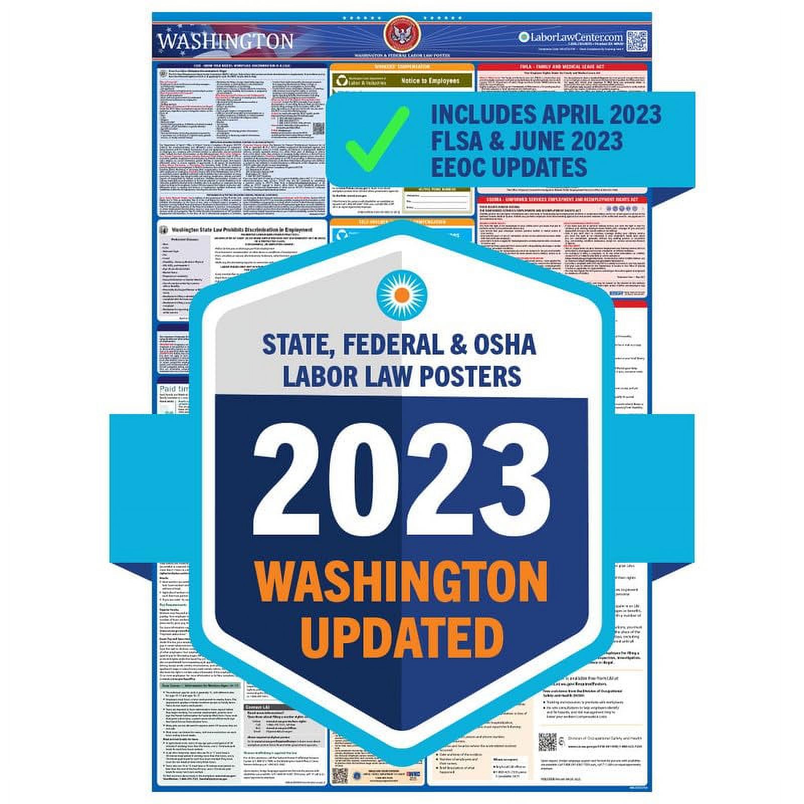Newest Update For 2023 Washington State & Federal Poster Includes June