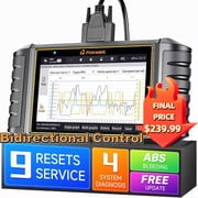 Newest Version FOXWELL NT716 OBD2 Scanner Automotive Diagnostic Tool 9 Maintenance Engine Airbag ABS Transmission Four System Scanner Car Code Reader Injector DPF BMS ABS SAS OIL TPMS EPB TPS Reset