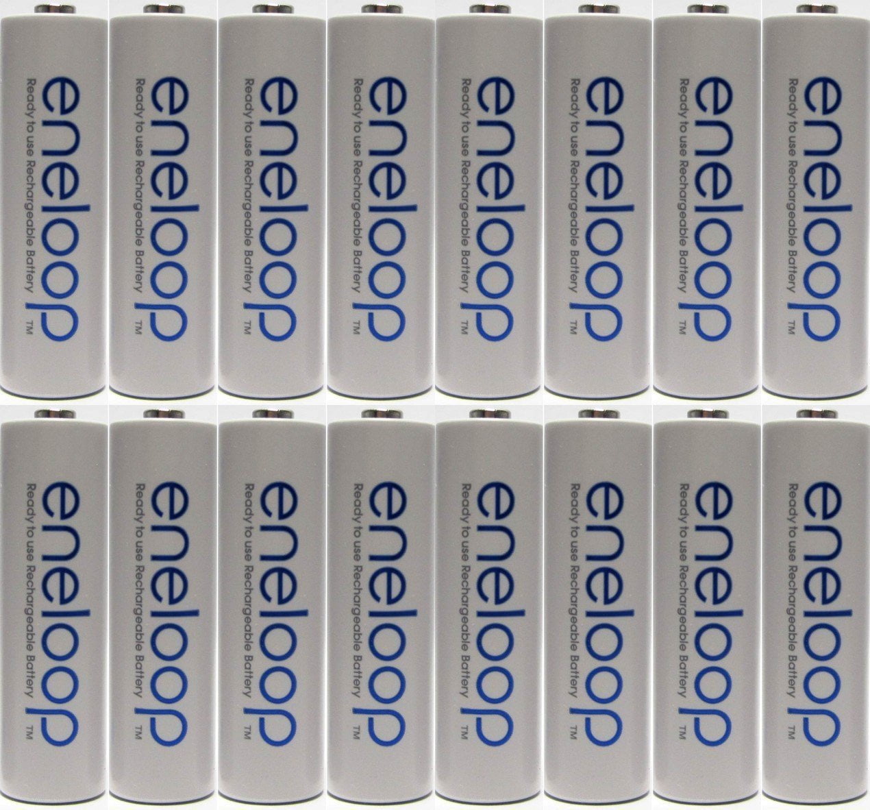 Newest Version Panasonic Eneloop 16 Pack AA NiMH Pre-Charged Rechargeable Batteries -FREE BATTERY HOLDER- Rechargeable 2100 Times