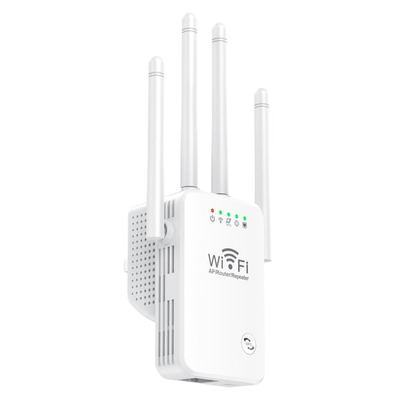 Newest WiFi Extender for Home Network High-Performance Repeater with 4 Antennas Quick Setup Internet Amplification Port Included