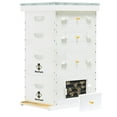 thumbnail image 1 of Newest Windows 8 Frame Bee Hive Hand Painted Includes Unassembled Beehive Box with Beehive Frames and Foundations (2 Deep & 2 Medium), 1 of 7