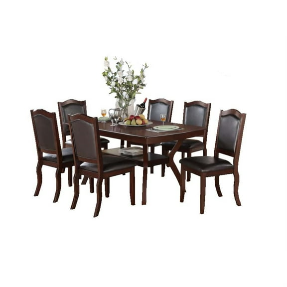 Newfangled Rubber Wood Dining Table, Espresso