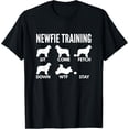 thumbnail image 1 of Newfie Training - Newfoundland Dog Tricks T-Shirt, 1 of 4