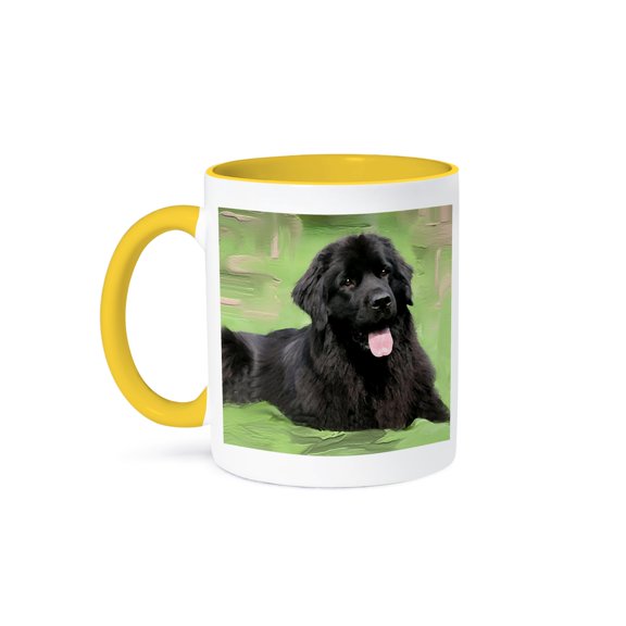 3dRose, Newfoundland, 11oz Two-Tone Yellow Mug