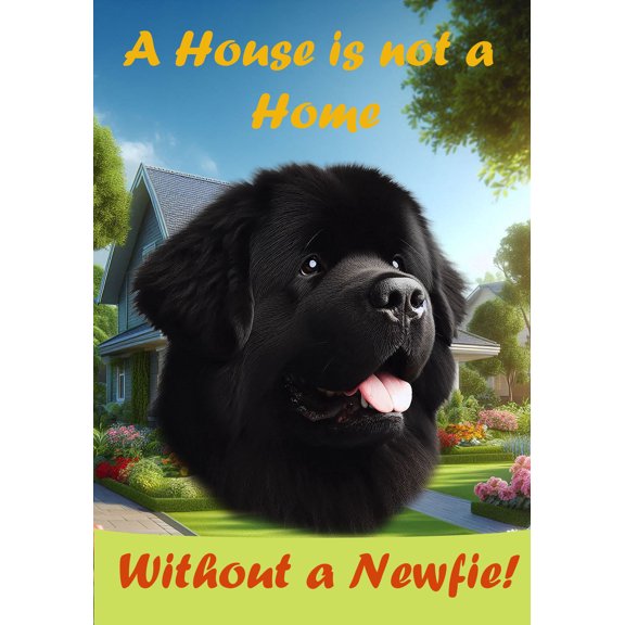 Newfoundland - Best of Breed A House is Not a Home Outdoor House Flag 28" x 40" Mailbox Flag Dog Flag