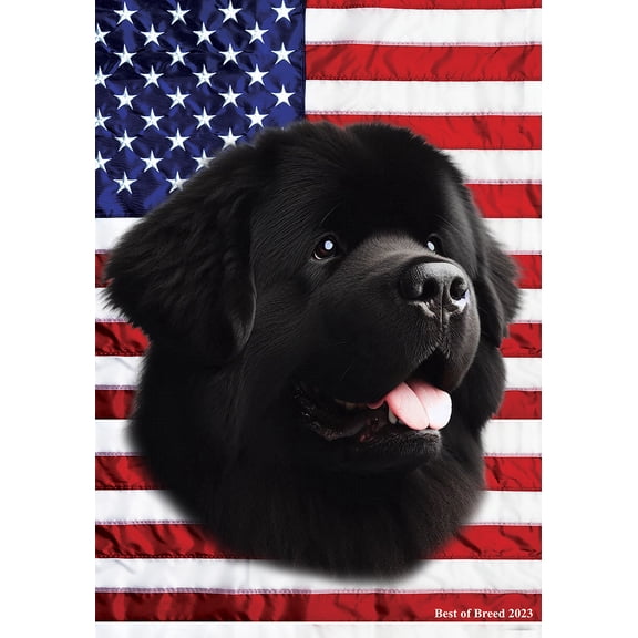 Newfoundland - Best of Breed All-American Patriotic III House Flags