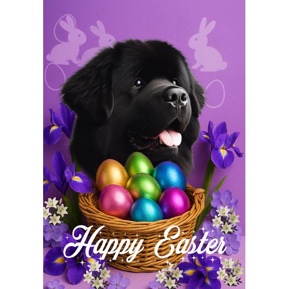 Newfoundland - Best of Breed Easter Holiday Outdoor Garden Flag 12" x 17" Mailbox Flag Dog Flag