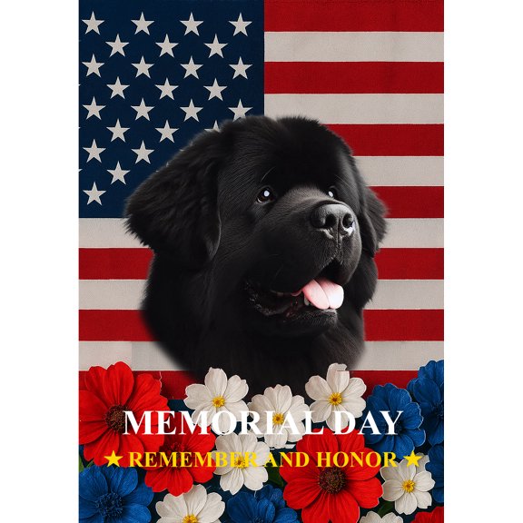 Newfoundland - Best of Breed Memorial Day Outdoor House Flag 28" x 40" Mailbox Flag Dog Flag