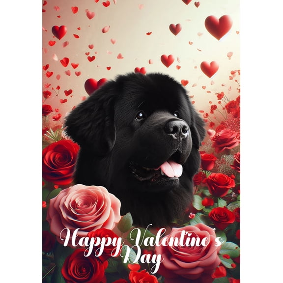 Newfoundland - Best of Breed Valentines Day Outdoor Garden Flag 12" x 17" Mailbox Flag Dog Flag