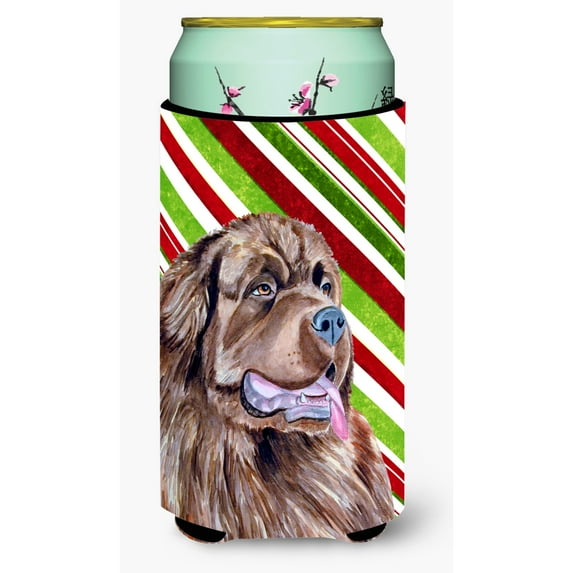 Newfoundland Candy Cane Holiday Christmas Tall Boy Hugger