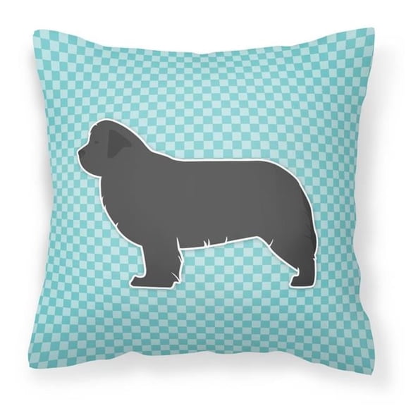 Newfoundland Checkerboard Blue Fabric Decorative Pillow