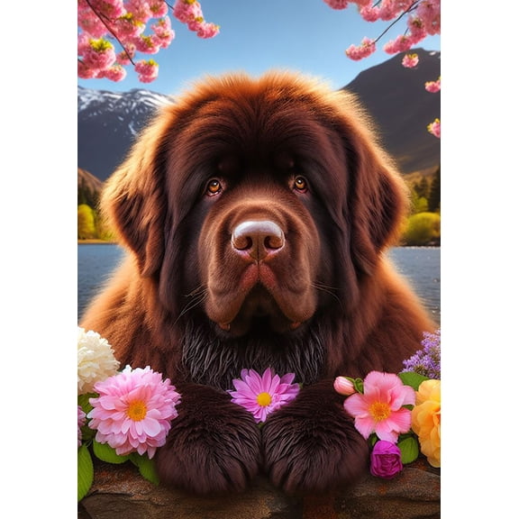 Newfoundland Chocolate - Best of Breed DCR Spring House Flag