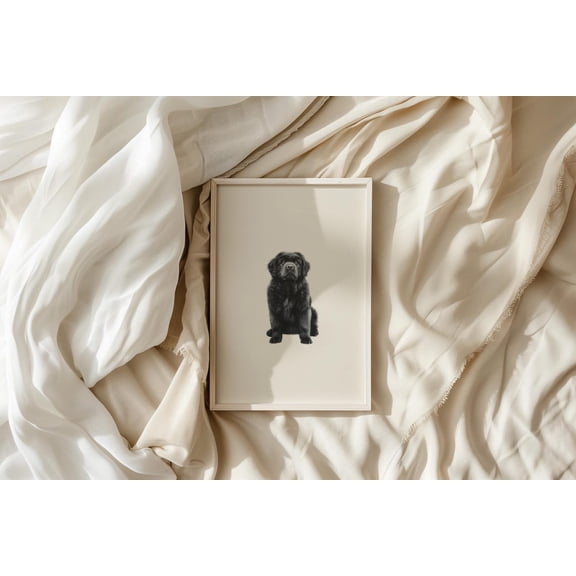 Newfoundland Dog Art : Newf Puppy Unframed Paper Print