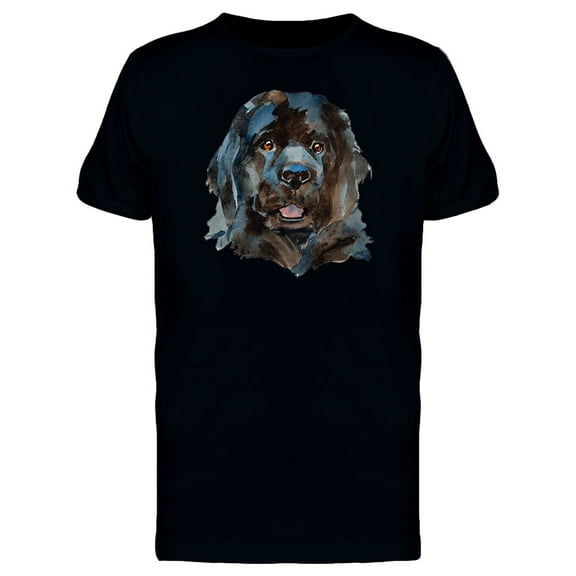 Newfoundland Dog Head Paint T-Shirt Men -Image by Shutterstock, Male Small