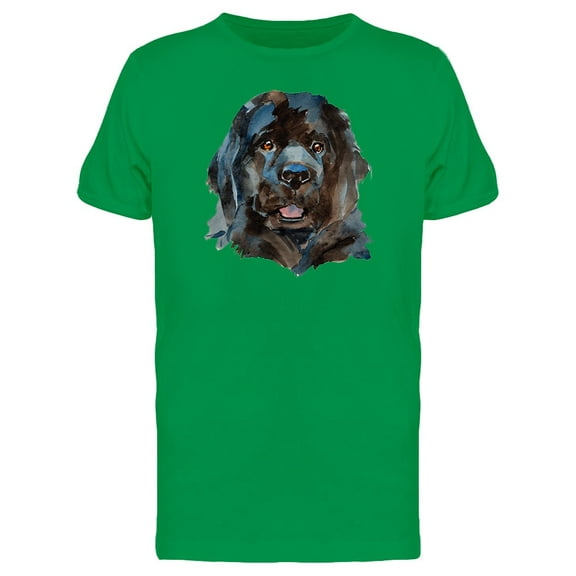Newfoundland Dog Head Paint Tee Men's -Image by Shutterstock