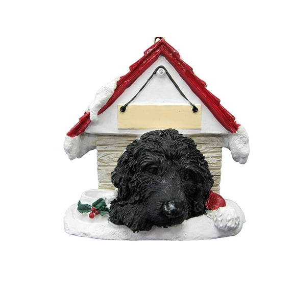 Newfoundland Doghouse Ornament Hand Painted and Easily Personalized