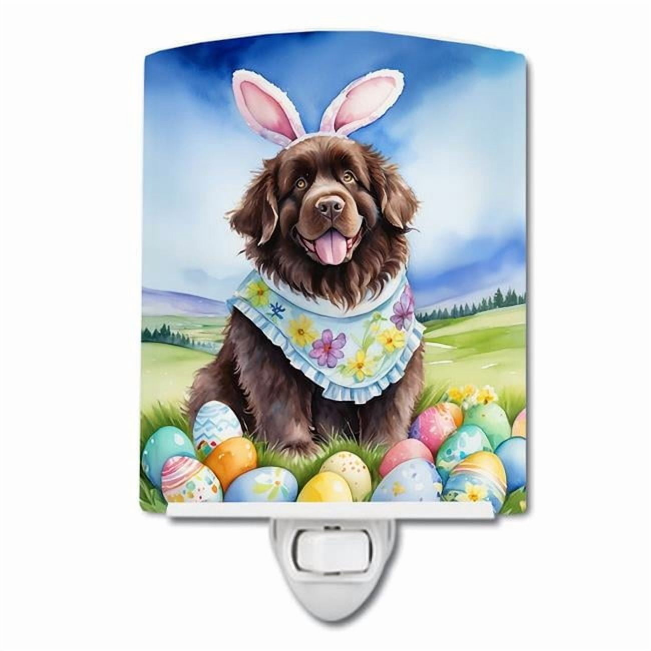 Newfoundland Easter Egg Hunt Ceramic Night Light 4 in x 6 in