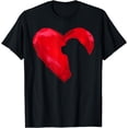 thumbnail image 1 of Newfoundland Heart silhouette Valentine's Day Dog Lover Gift T-Shirt, 1 of 4