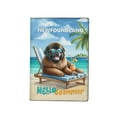 thumbnail image 1 of Newfoundland Hello Summer Beach Theme with Sunglasses and Tropical Cocktail Travel Passport Wallet Newfie Dog Lover Gifts PU Leather Passport Holder Cover - 00009, 1 of 5