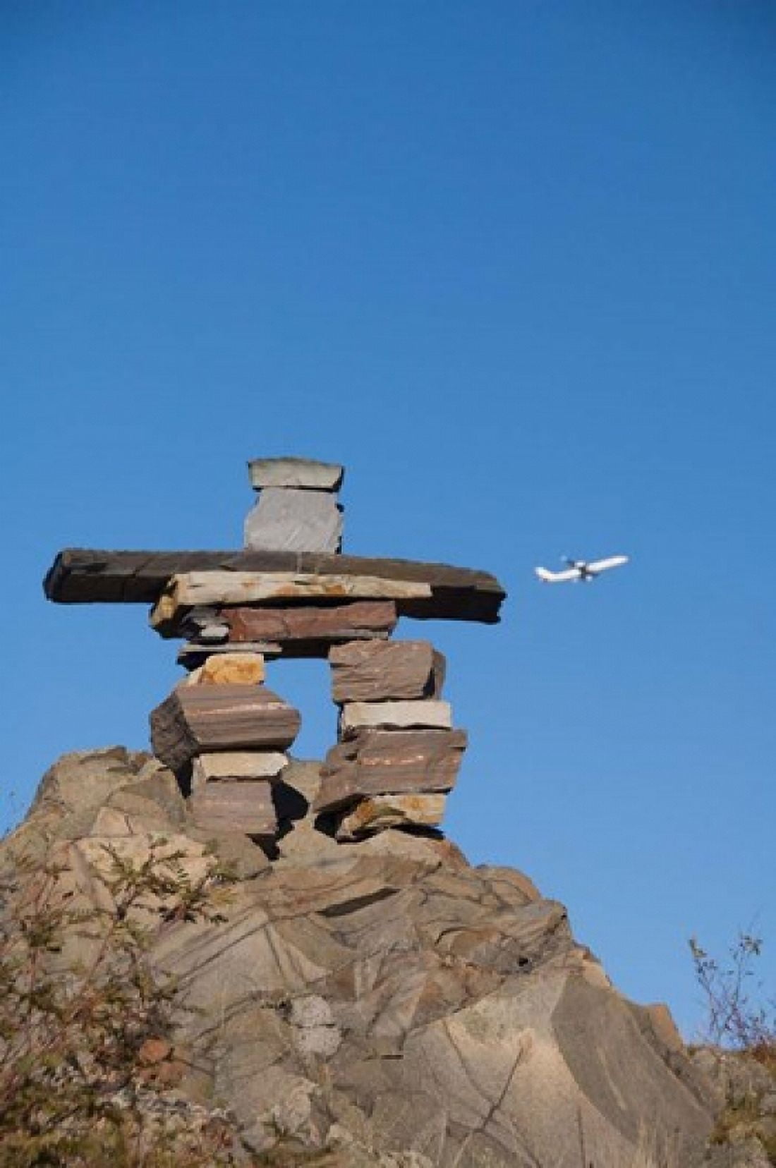 Newfoundland Inukshuk Canvas Art - Cindy Miller Hopkins DanitaDelimont (17 x 26)
