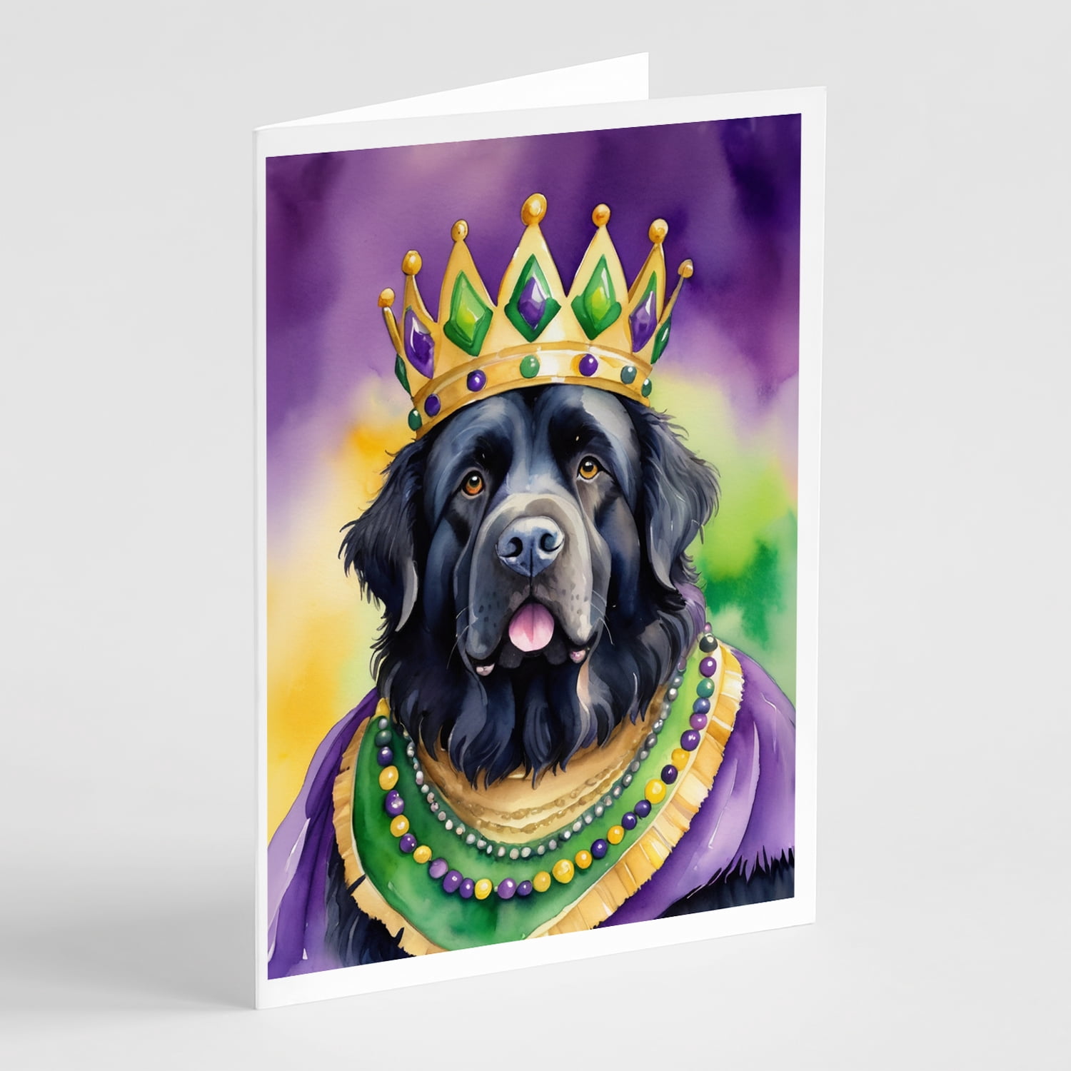 Newfoundland King of Mardi Gras Greeting Cards Pack of 8 7 in x 5 in