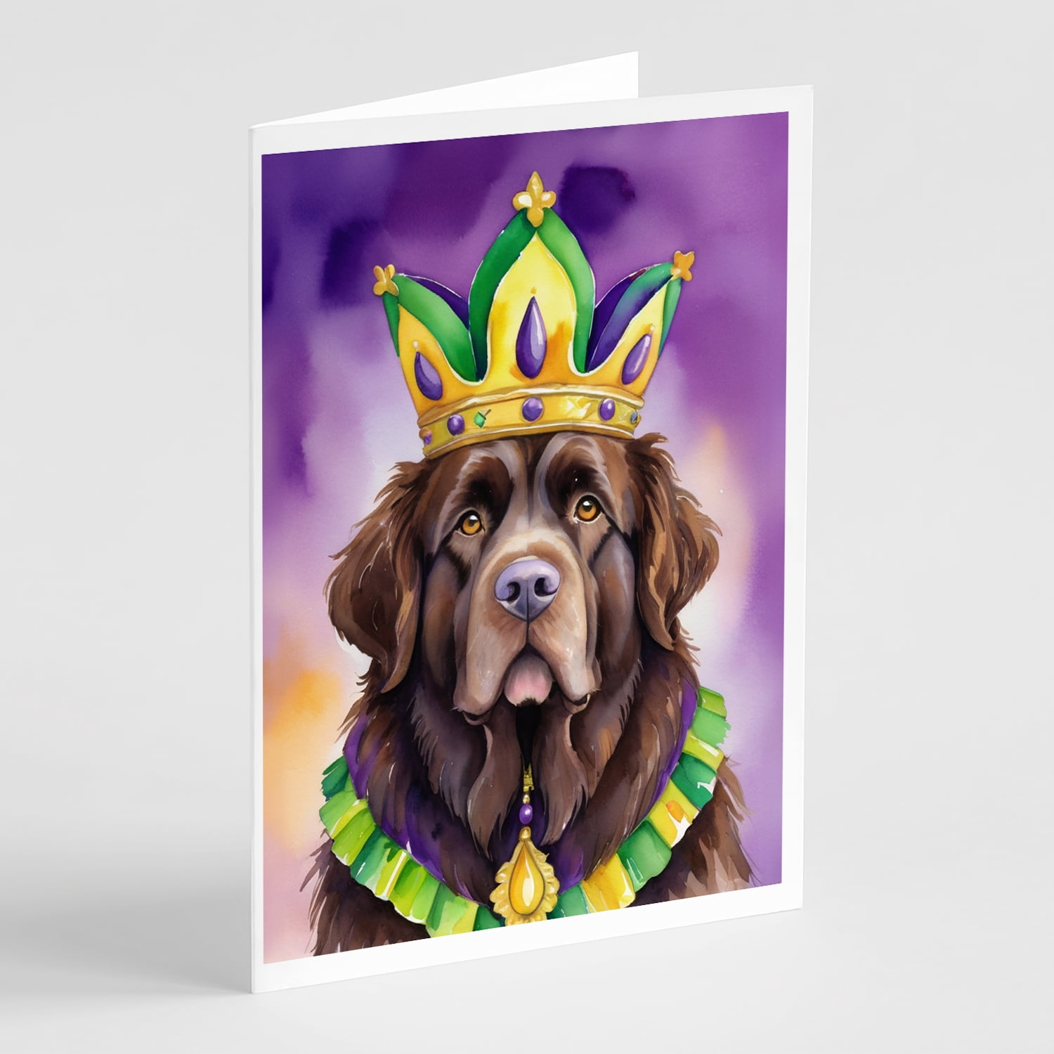 Newfoundland King of Mardi Gras Greeting Cards Pack of 8 7 in x 5 in