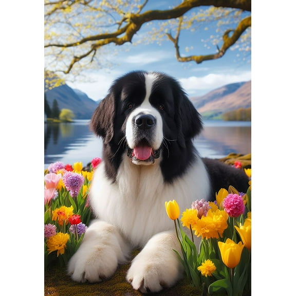 Newfoundland Landseer - Best of Breed DCR Spring House Flag