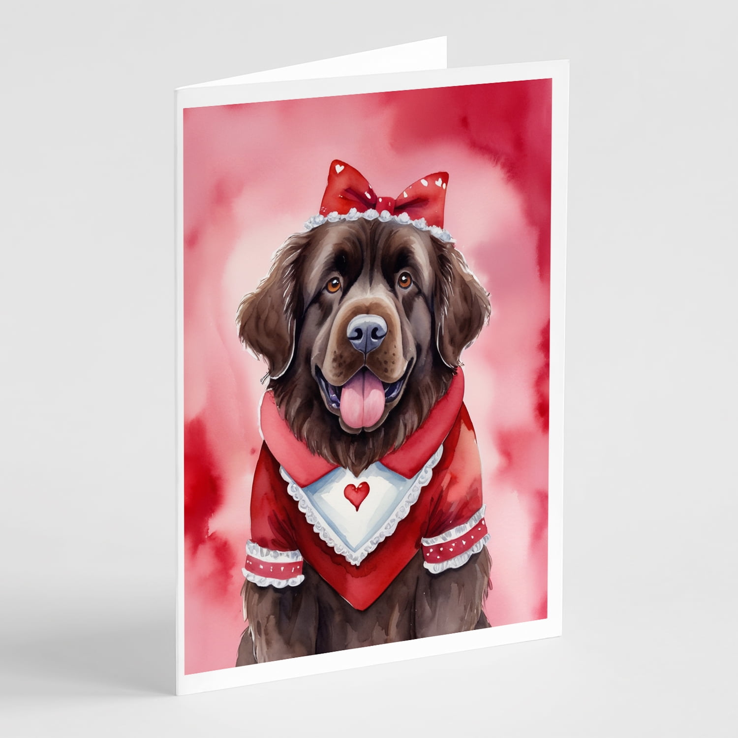 Newfoundland My Valentine Greeting Cards Pack of 8 7 in x 5 in
